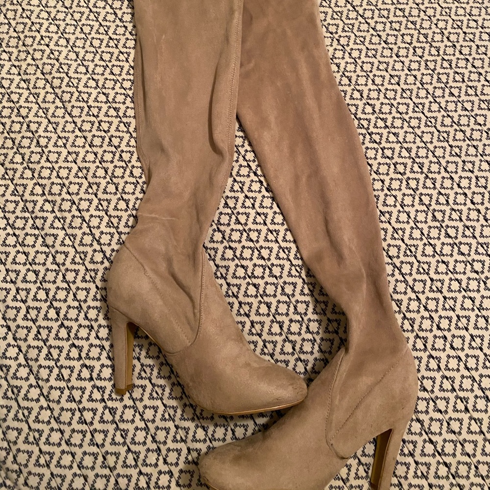 Tan Over the knee Express boots